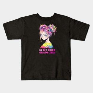 In My 5th Grade Era Anime Girl Back To School Kids T-Shirt